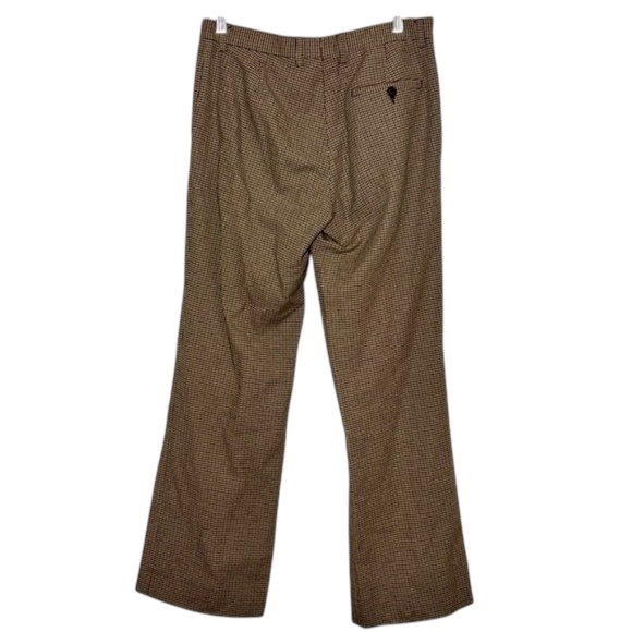 Vintage Zara Houndstooth Flat Front Trousers Single Back Pocket Size 31 - Picture 2 of 5
